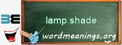 WordMeaning blackboard for lamp shade